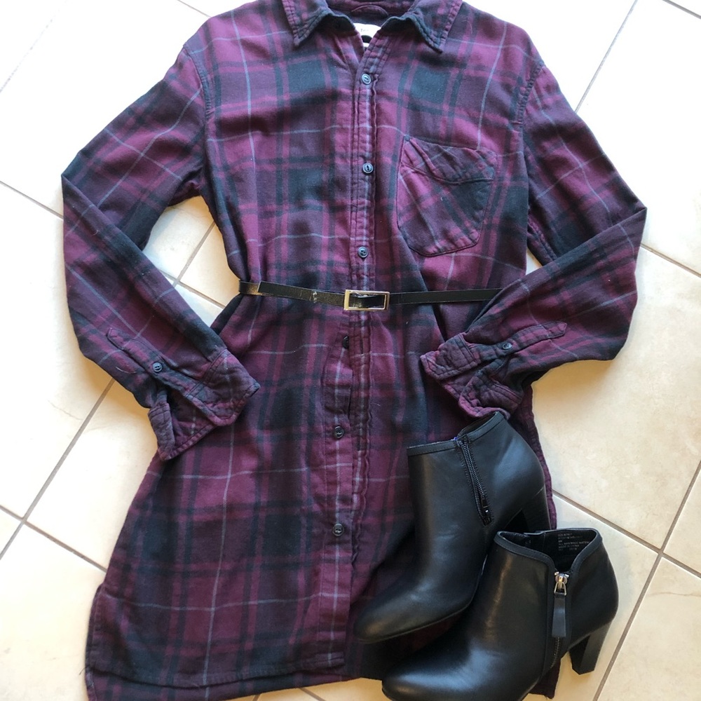 Aritzia Tna plaid flannel dress